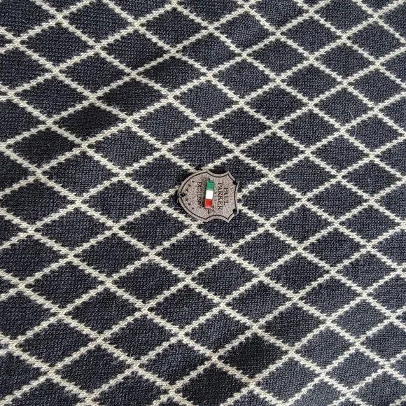 Paul Parker Mens XL Diamond Pattern Cardigan Sweater Black/Beige Full-Zip New